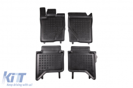 image-79-Specific rubber mats suitable for Volkswagen Amarok with double cab, PanAmericana version, Ford Ranger with double cab, Raptor version, WildTrak after 2022, 4-piece set, black color