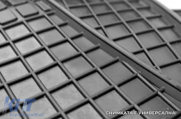 Specific rubber mats suitable for Volkswagen e-UP, Skoda Citigo-is IV, Seat Mii after 2019, 4-piece set, black color-image-6216894