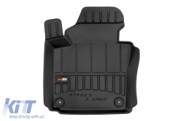 Specific rubber mats suitable for Volkswagen Touran 2003-2010, 4-piece set, black color, with 24-month warranty-image-6220762