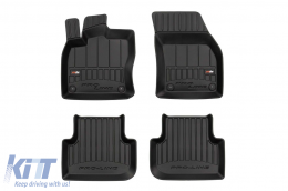 image-75-Specific rubber mats suitable for Volkswagen Tiguan after 2015, 4-piece set, black color, with 24-month warranty
