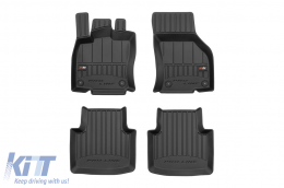 image-3-Specific rubber mats suitable for Volkswagen Arteon after 2017, 4-piece set, black color, with 24-month warranty