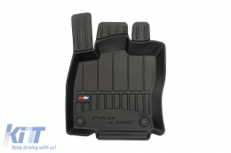 Specific rubber mats suitable for Volkswagen Passat B8 sedan, wagon, Alltrack after 2014, 4-piece set, black color, with 24-month warranty-image-6221086