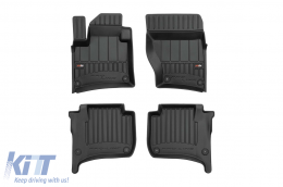 Specific rubber mats suitable for Volkswagen Touareg 2010-2018, Porsche Cayenne 2010-2017, 4-piece set, black color, with 24-month warranty - ABFMV6017506