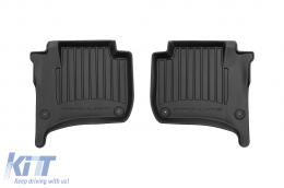 Specific rubber mats suitable for Volkswagen Touareg 2010-2018, Porsche Cayenne 2010-2017, 4-piece set, black color, with 24-month warranty-image-6221120