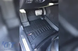 Specific rubber mats suitable for Volkswagen Touareg 2010-2018, Porsche Cayenne 2010-2017, 4-piece set, black color, with 24-month warranty-image-6221121