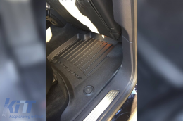 Specific rubber mats suitable for Volkswagen Touareg 2010-2018, Porsche Cayenne 2010-2017, 4-piece set, black color, with 24-month warranty-image-6221123