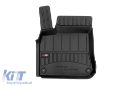 Specific rubber mats suitable for Volkswagen Touareg after 2018, 4-piece set, black color, with 24-month warranty-image-6221466