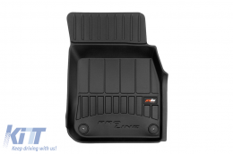 Specific rubber mats suitable for Volkswagen Touareg after 2018, 4-piece set, black color, with 24-month warranty-image-6221467