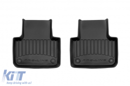 Specific rubber mats suitable for Volkswagen Touareg after 2018, 4-piece set, black color, with 24-month warranty-image-6221468