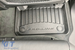 Specific rubber mats suitable for Volkswagen Touareg after 2018, 4-piece set, black color, with 24-month warranty-image-6221470