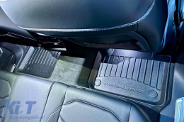 Specific rubber mats suitable for Volkswagen Touareg after 2018, 4-piece set, black color, with 24-month warranty-image-6221474