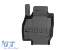 Specific rubber mats suitable for Volkswagen T-Cross after 2018, 4-piece set, black color, with 24-month warranty-image-6221775