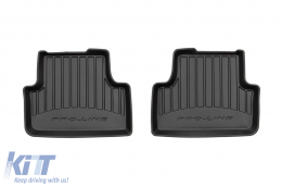 Specific rubber mats suitable for Volkswagen T-Cross after 2018, 4-piece set, black color, with 24-month warranty-image-6221777