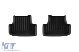 Specific rubber mats suitable for Volkswagen T-Roc after 2017, 4-piece set, black color, with 24-month warranty-image-6222293