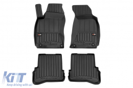 image-25-Specific rubber mats suitable for Volkswagen Passat B5 1996-2005, 4-piece set, black color, with 24-month warranty