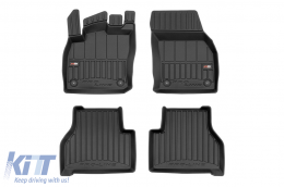 image-38-Specific rubber mats suitable for Volkswagen Caddy after 2021, 4-piece set, black color, with 24-month warranty