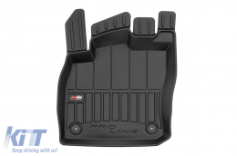 Specific rubber mats suitable for Volkswagen Caddy after 2021, 4-piece set, black color, with 24-month warranty-image-6223017