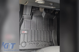 Specific rubber mats suitable for Volkswagen Caddy after 2021, 4-piece set, black color, with 24-month warranty-image-6223021