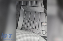 Specific rubber mats suitable for Volkswagen Caddy after 2021, 4-piece set, black color, with 24-month warranty-image-6223022