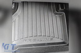 Specific rubber mats suitable for Volkswagen Caddy after 2021, 4-piece set, black color, with 24-month warranty-image-6223023