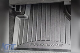 Specific rubber mats suitable for Volkswagen Caddy after 2021, 4-piece set, black color, with 24-month warranty-image-6223024