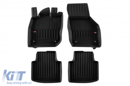 image-59-Specific rubber mats suitable for Volkswagen Passat B9 Mild Hybrid sedan, wagon, Skoda Superb after 2023, 4-piece set, black color, with 24-month warranty
