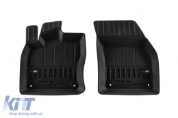 Specific rubber mats suitable for Volkswagen Tiguan Allspace 2017-2024, 3-piece set, black color, with 24-month warranty-image-6224253