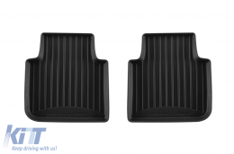 Specific rubber mats suitable for Volkswagen Tiguan Allspace 2017-2024, 3-piece set, black color, with 24-month warranty-image-6224254