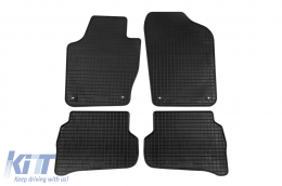 Specific rubber mats suitable for Volkswagen Polo, Cross Polo 2010-2017, Seat Ibiza, Ibiza ST 2009-2017 Set of 4 pcs, black-image-6226431