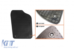 Specific rubber mats suitable for Volkswagen Polo, Cross Polo 2010-2017, Seat Ibiza, Ibiza ST 2009-2017 Set of 4 pcs, black-image-6226433