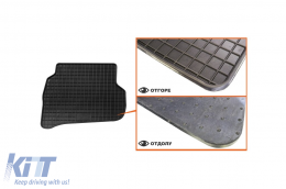 Specific rubber mats suitable for Volkswagen Polo, Cross Polo 2010-2017, Seat Ibiza, Ibiza ST 2009-2017 Set of 4 pcs, black-image-6226434