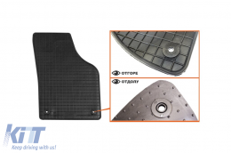 Specific rubber mats suitable for Volkswagen Sharan, Seat Alhambra 2010-2020, 5-7 seats, 4-piece set, black color-image-6226447