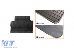 Specific rubber mats suitable for Volkswagen Sharan, Seat Alhambra 2010-2020, 5-7 seats, 4-piece set, black color-image-6226448