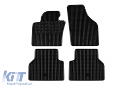 Specific rubber mats suitable for Volkswagen Tiguan 2008-2011, 4-piece set, black color-image-6228829