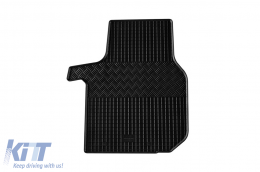 Specific rubber mats suitable for Volkswagen Crafter after 2017, 3-piece set, black color-image-6228973