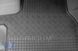 Specific rubber mats suitable for Volkswagen Crafter after 2017, 3-piece set, black color-image-6228976
