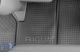 Specific rubber mats suitable for Volkswagen Crafter after 2017, 3-piece set, black color-image-6228977