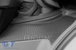 Specific rubber mats suitable for Volkswagen Crafter after 2017, 3-piece set, black color-image-6228978