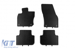 Specific rubber mats suitable for Volkswagen Tiguan after 2024, 4-piece set, black color-image-6229413