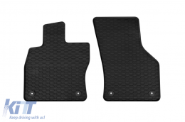 Specific rubber mats suitable for Volkswagen Arteon after 2017, 4-piece set, black color-image-6229695