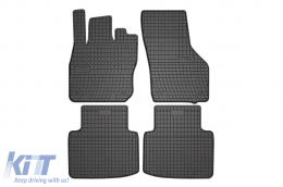 Specific rubber mats suitable for Volkswagen Passat B9 Mild Hybrid sedan, wagon, Skoda Superb after 2023, 4-piece set, black color - ABFMV6019385