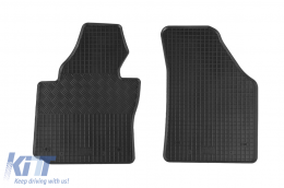 Specific rubber mats suitable for Volkswagen Caddy 2005-2020 front, 2-piece set, black color - ABFMV6023592