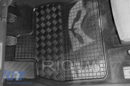 Specific rubber mats suitable for Volkswagen Passat B8 2014-2019, after 2019, 4-piece set, black color-image-6249262