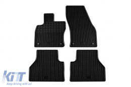 Specific rubber mats suitable for Volkswagen Caddy after 2021, Ford Tourneo Connect after 2022, 4-piece set, black color - ABFMV6023739