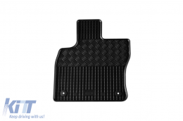 Specific rubber mats suitable for Volkswagen Caddy after 2021, Ford Tourneo Connect after 2022, 4-piece set, black color-image-6249953