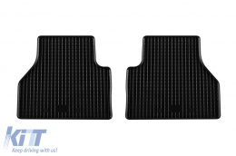 Specific rubber mats suitable for Volkswagen Caddy after 2021, Ford Tourneo Connect after 2022, 4-piece set, black color-image-6249955