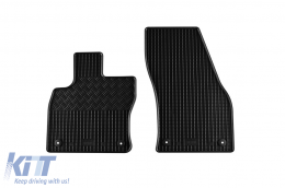 Specific rubber mats suitable for Volkswagen Caddy after 2021, 2-piece set, black color - ABFMV6023740