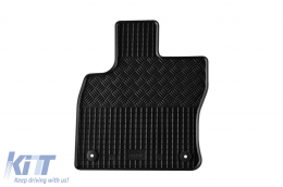 Specific rubber mats suitable for Volkswagen Caddy after 2021, 2-piece set, black color-image-6249960