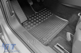 Specific rubber mats suitable for Volkswagen Caddy after 2021, 2-piece set, black color-image-6249962