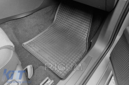 Specific rubber mats suitable for Volkswagen Caddy after 2021, 2-piece set, black color-image-6249963